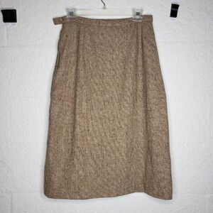 Vintage Pendleton Virgin Wool Tan Skirt Size 12